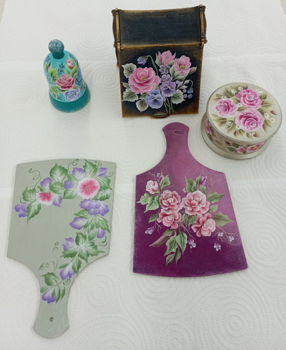 Мастер-класс «Роспись в технике «Двойной мазок» большая форма»