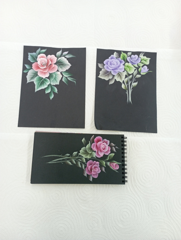 Мастер-класс «Знакомство с техникой «Двойной мазок» (Букет на открытке)