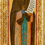 Икона преподобного Исаакия на столпах сени над ракой с мощами  преподобного