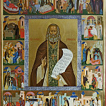 Преподобный Варнава Гефсиманский. Икона с житийными сюжетами
